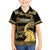 Zimbabwe Rugby Custom Family Matching Summer Maxi Dress and Hawaiian Shirt Come On Sables Gold Black Version - Wonder Print Shop