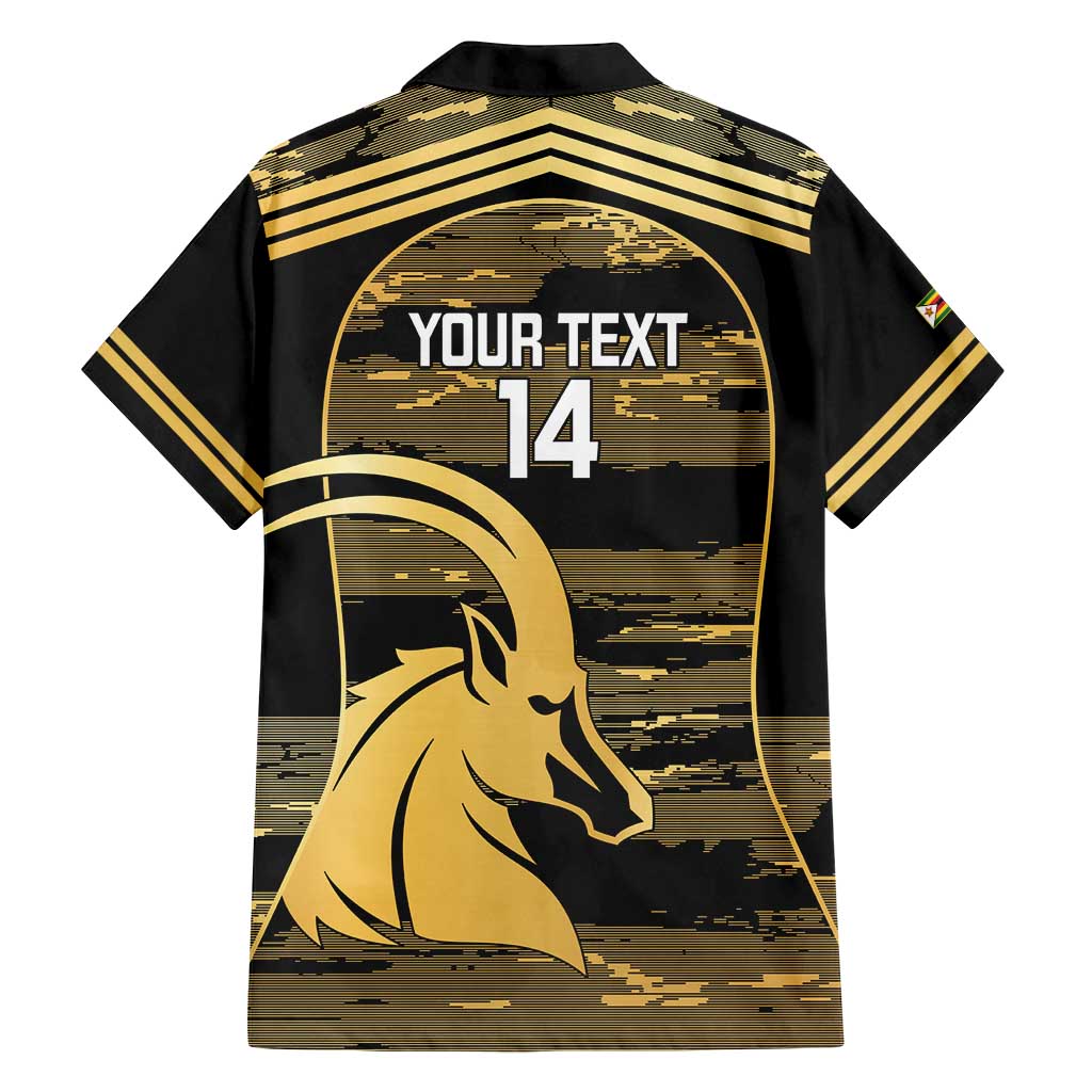 Zimbabwe Rugby Custom Family Matching Tank Maxi Dress and Hawaiian Shirt Come On Sables Gold Black Version - Wonder Print Shop