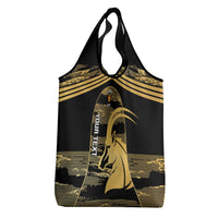 Zimbabwe Rugby Custom Grocery Bag Come On Sables Gold Black Version - Wonder Print Shop
