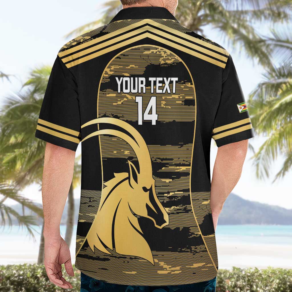 Zimbabwe Rugby Custom Hawaiian Shirt Come On Sables Gold Black Version - Wonder Print Shop