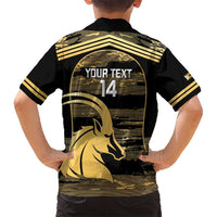 Zimbabwe Rugby Custom Hawaiian Shirt Come On Sables Gold Black Version - Wonder Print Shop