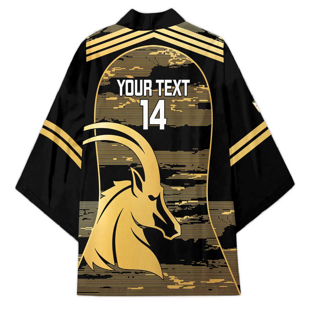 Zimbabwe Rugby Custom Kimono Come On Sables Gold Black Version - Wonder Print Shop