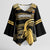 Zimbabwe Rugby Custom Kimono Sleeve Blouse Come On Sables Gold Black Version - Wonder Print Shop