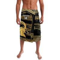 Zimbabwe Rugby Custom Lavalava Come On Sables Gold Black Version - Wonder Print Shop