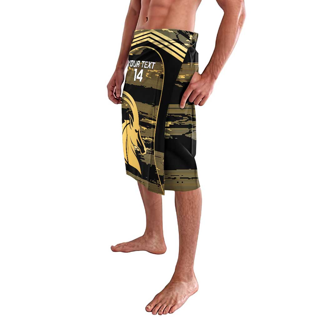 Zimbabwe Rugby Custom Lavalava Come On Sables Gold Black Version - Wonder Print Shop