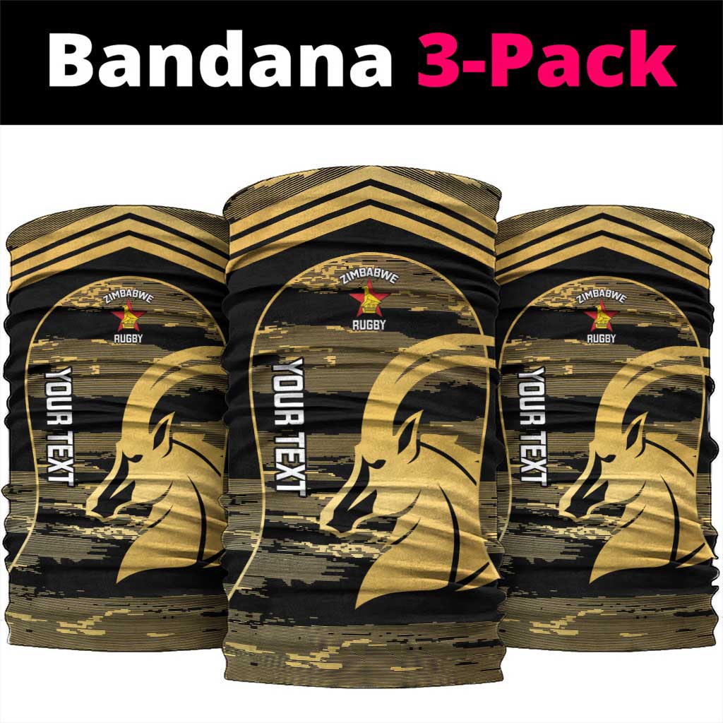 Zimbabwe Rugby Neck Gaiter Come On Sables Gold Black Version LT14