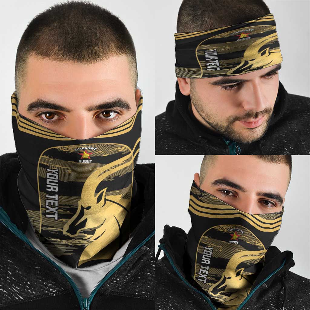 Zimbabwe Rugby Neck Gaiter Come On Sables Gold Black Version LT14