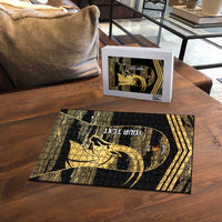 Zimbabwe Rugby Custom Puzzle Come On Sables Gold Black Version - Wonder Print Shop