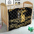 Zimbabwe Rugby Custom Quilt Come On Sables Gold Black Version - Wonder Print Shop