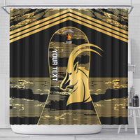 Zimbabwe Rugby Custom Shower Curtain Come On Sables Gold Black Version - Wonder Print Shop
