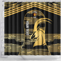 Zimbabwe Rugby Custom Shower Curtain Come On Sables Gold Black Version - Wonder Print Shop