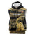 Zimbabwe Rugby Custom Sleeveless Zip Hoodie Come On Sables Gold Black Version - Wonder Print Shop