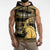 Zimbabwe Rugby Custom Sleeveless Zip Hoodie Come On Sables Gold Black Version - Wonder Print Shop