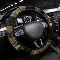 Zimbabwe Rugby Steering Wheel Cover Come On Sables Gold Black Version - Wonder Print Shop