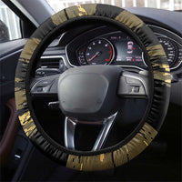 Zimbabwe Rugby Steering Wheel Cover Come On Sables Gold Black Version - Wonder Print Shop