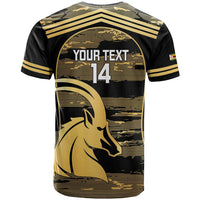 Zimbabwe Rugby Custom T Shirt Come On Sables Gold Black Version - Wonder Print Shop