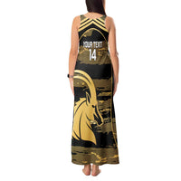 Zimbabwe Rugby Custom Tank Maxi Dress Come On Sables Gold Black Version - Wonder Print Shop