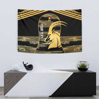 Zimbabwe Rugby Custom Tapestry Come On Sables Gold Black Version - Wonder Print Shop