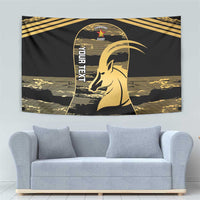 Zimbabwe Rugby Custom Tapestry Come On Sables Gold Black Version - Wonder Print Shop