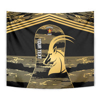 Zimbabwe Rugby Custom Tapestry Come On Sables Gold Black Version - Wonder Print Shop
