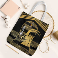 Zimbabwe Rugby Custom Tote Bag Come On Sables Gold Black Version - Wonder Print Shop