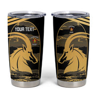 Zimbabwe Rugby Custom Tumbler Cup Come On Sables Gold Black Version - Wonder Print Shop