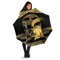 Zimbabwe Rugby Custom Umbrella Come On Sables Gold Black Version - Wonder Print Shop