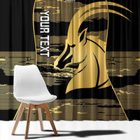 Zimbabwe Rugby Custom Window Curtain Come On Sables Gold Black Version - Wonder Print Shop