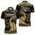 Zimbabwe Rugby Custom Zipper Polo Shirt Come On Sables Gold Black Version - Wonder Print Shop