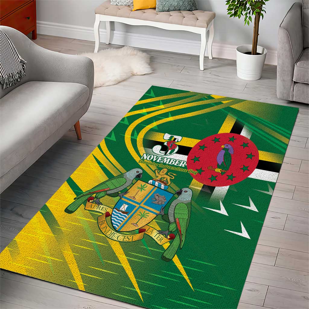Dominica Independence Day Area Rug 3 November Coat Of Arms - Wonder Print Shop