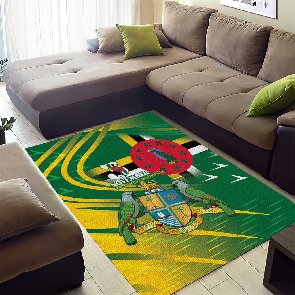 Dominica Independence Day Area Rug 3 November Coat Of Arms - Wonder Print Shop