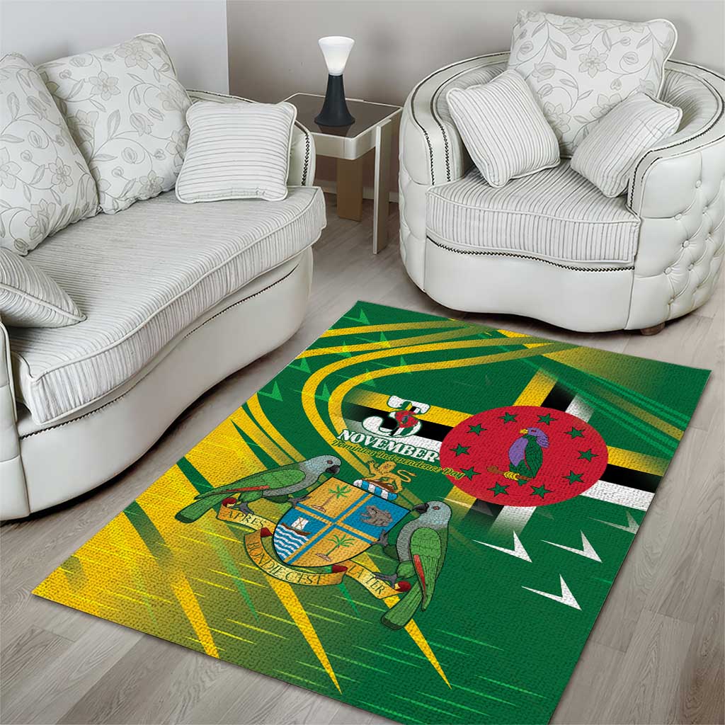 Dominica Independence Day Area Rug 3 November Coat Of Arms - Wonder Print Shop