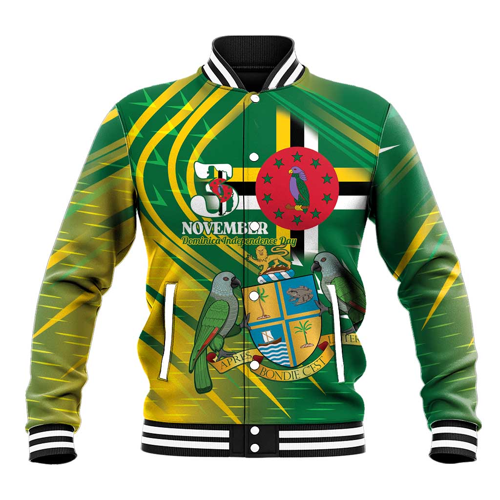 Dominica Independence Day Baseball Jacket 3 November Coat Of Arms - Wonder Print Shop