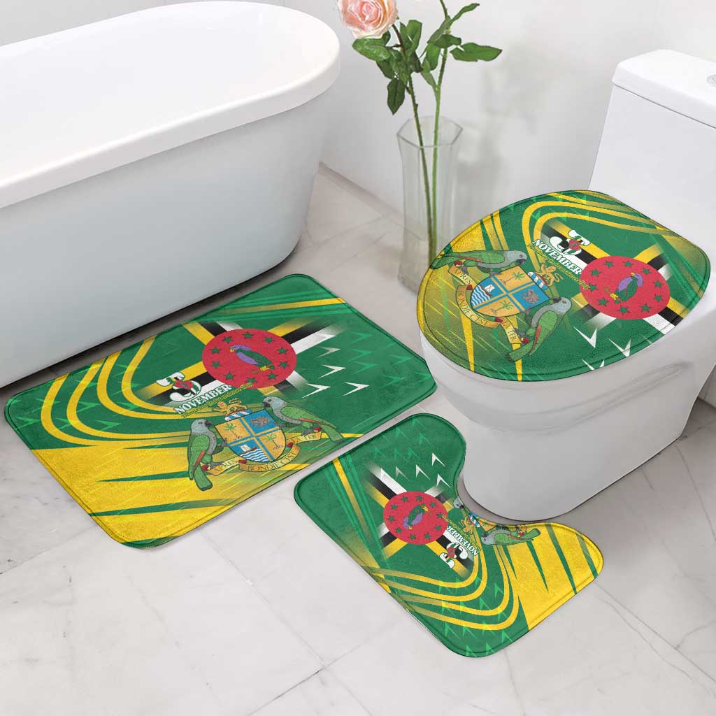 Dominica Independence Day Bathroom Set 3 November Coat Of Arms - Wonder Print Shop