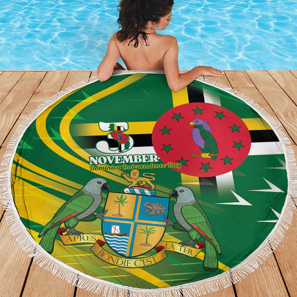 Dominica Independence Day Beach Blanket 3 November Coat Of Arms - Wonder Print Shop