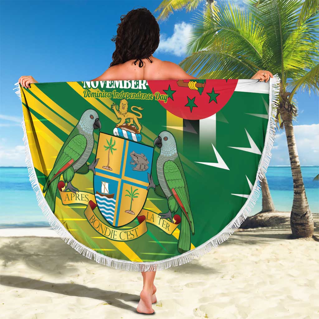 Dominica Independence Day Beach Blanket 3 November Coat Of Arms - Wonder Print Shop