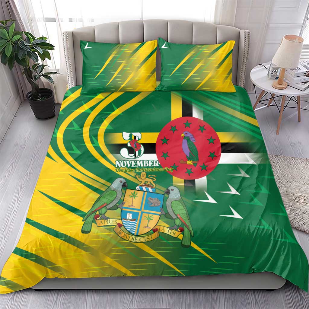 Dominica Independence Day Bedding Set 3 November Coat Of Arms - Wonder Print Shop