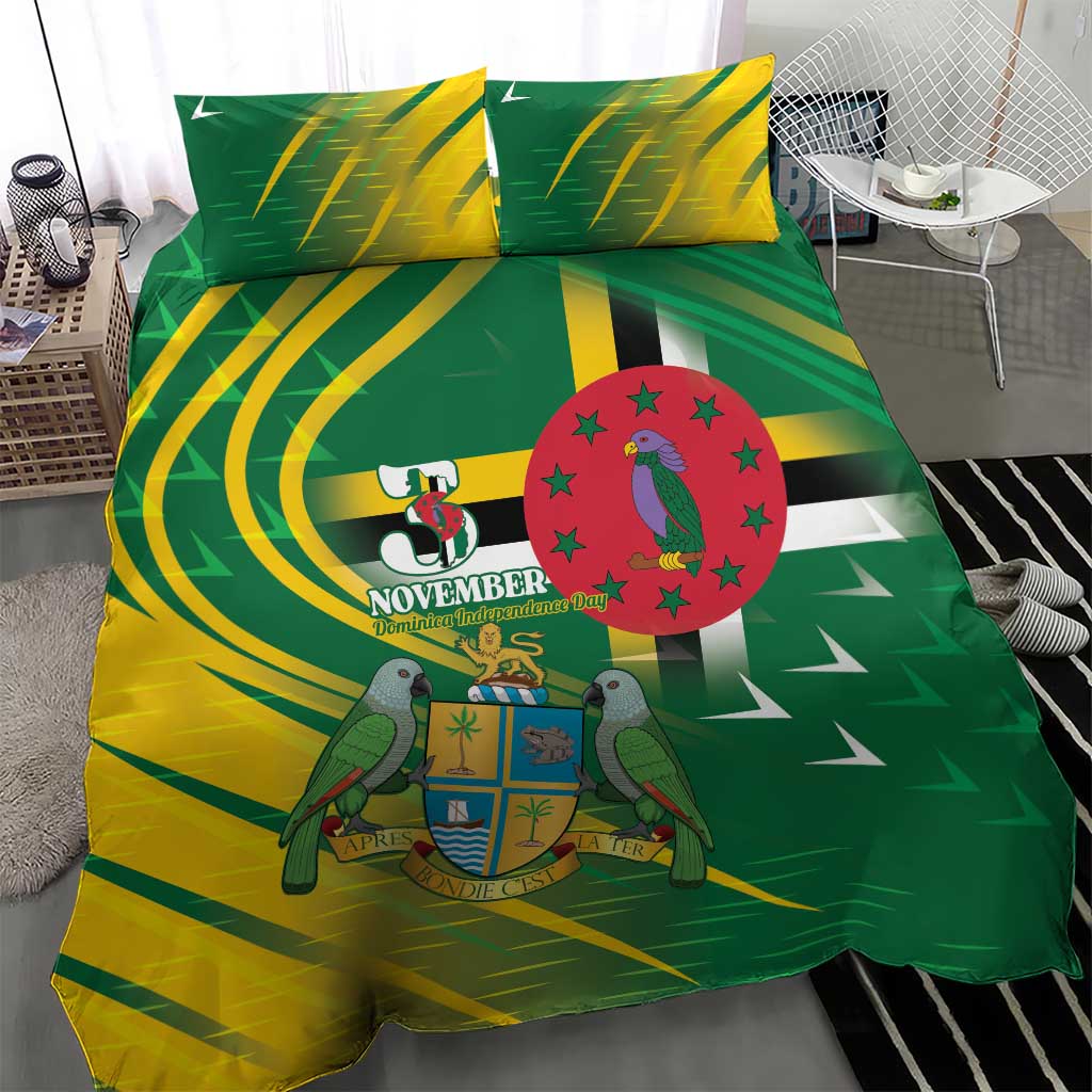Dominica Independence Day Bedding Set 3 November Coat Of Arms - Wonder Print Shop