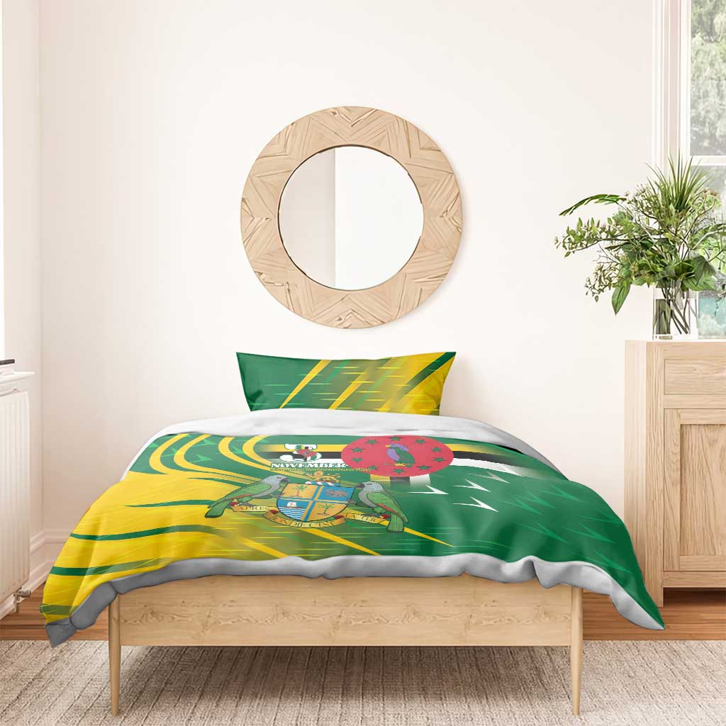 Dominica Independence Day Bedding Set 3 November Coat Of Arms - Wonder Print Shop