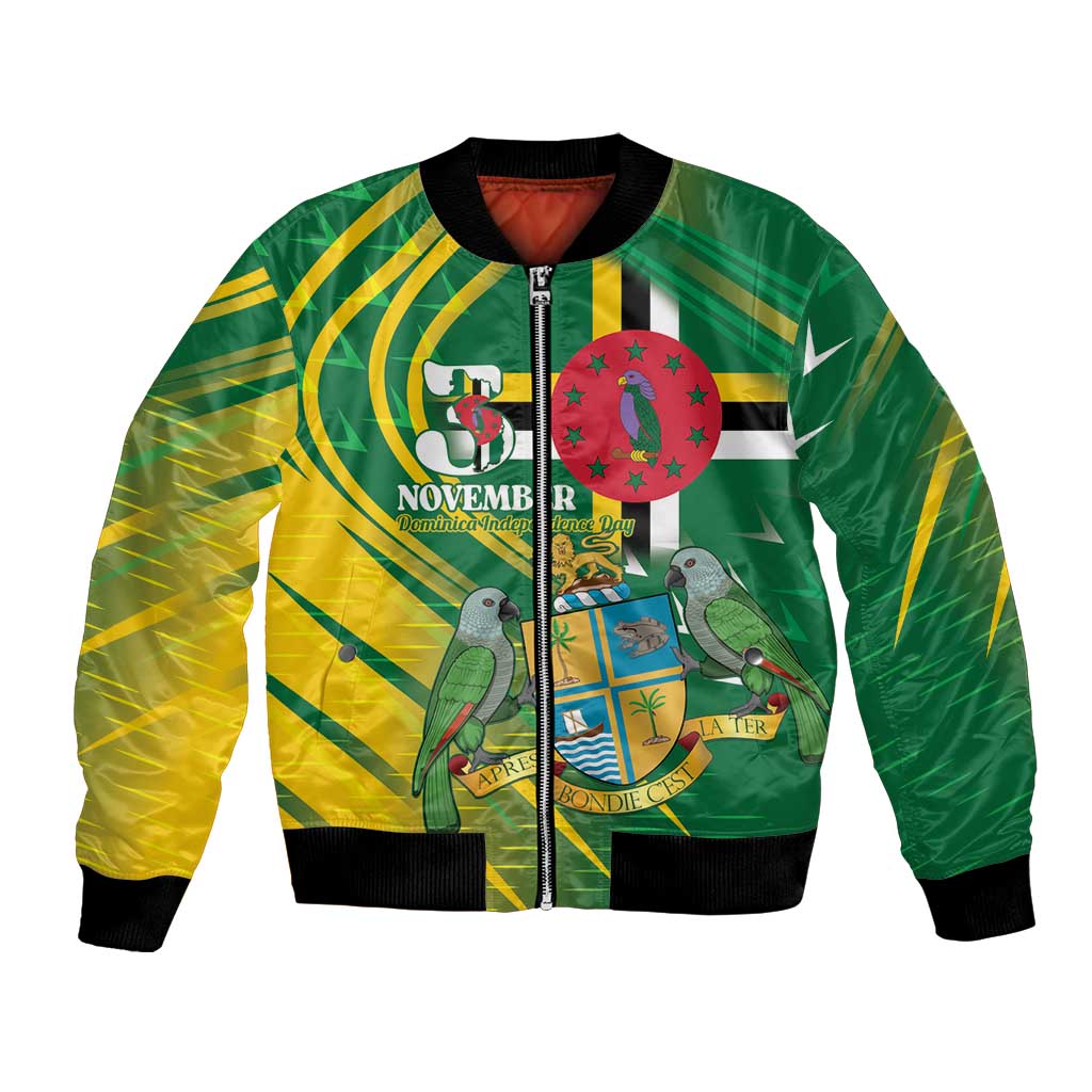 Dominica Independence Day Bomber Jacket 3 November Coat Of Arms - Wonder Print Shop