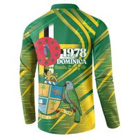 Dominica Independence Day Button Sweatshirt 3 November Coat Of Arms - Wonder Print Shop