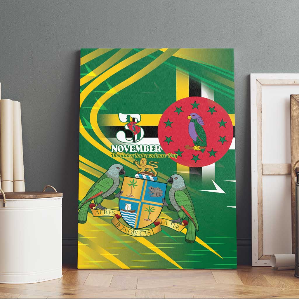 Dominica Independence Day Canvas Wall Art 3 November Coat Of Arms - Wonder Print Shop