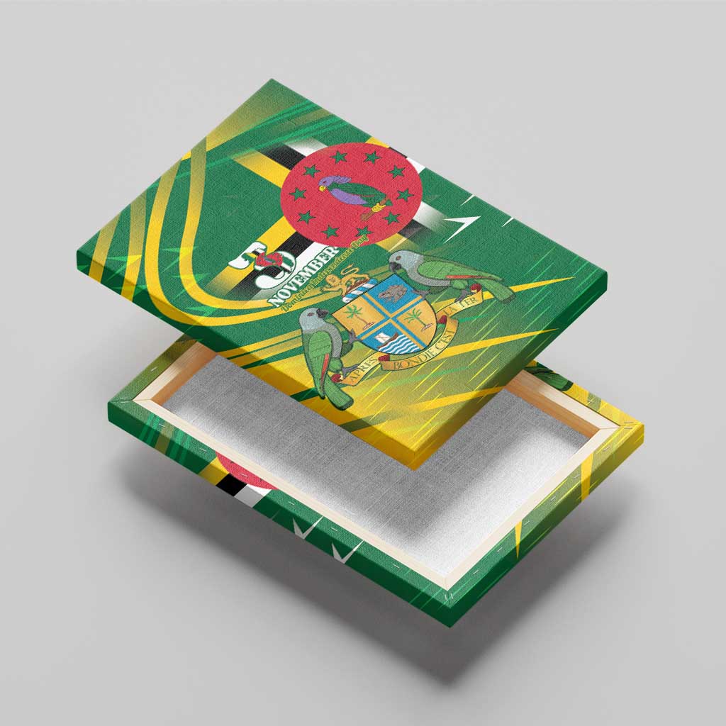 Dominica Independence Day Canvas Wall Art 3 November Coat Of Arms - Wonder Print Shop