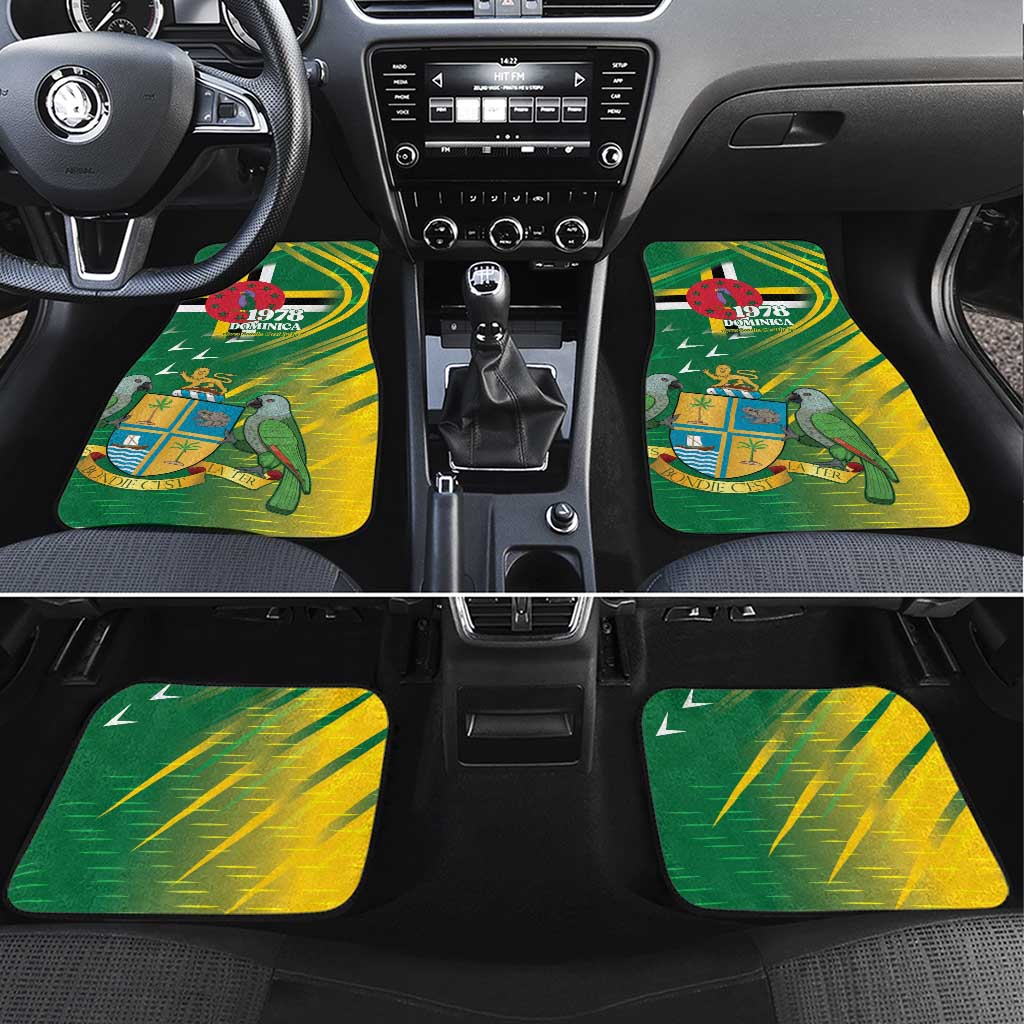 Dominica Independence Day Car Mats 3 November Coat Of Arms - Wonder Print Shop