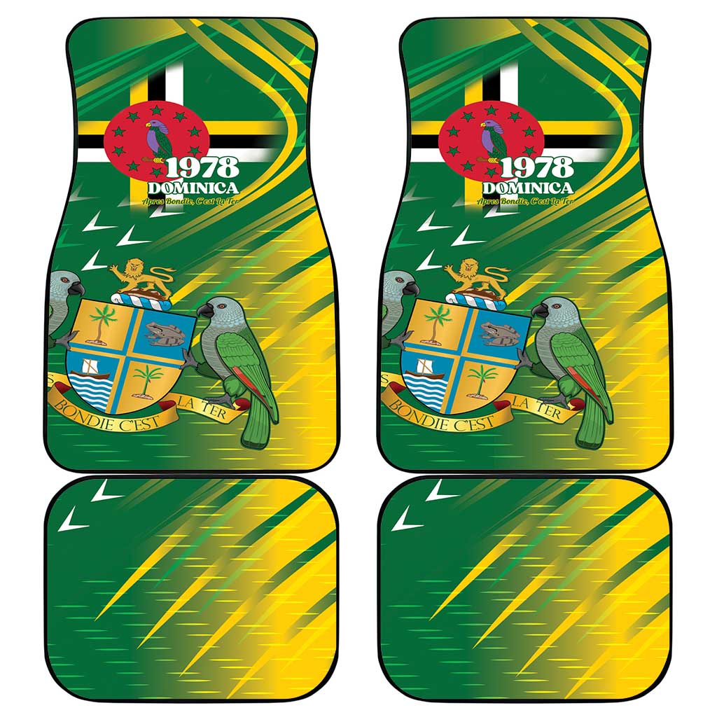 Dominica Independence Day Car Mats 3 November Coat Of Arms - Wonder Print Shop