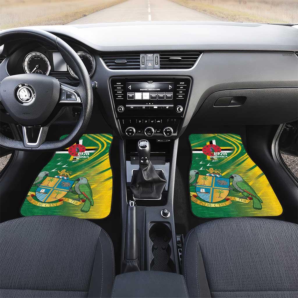 Dominica Independence Day Car Mats 3 November Coat Of Arms - Wonder Print Shop
