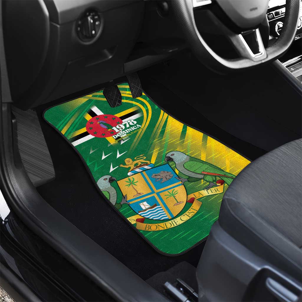 Dominica Independence Day Car Mats 3 November Coat Of Arms - Wonder Print Shop
