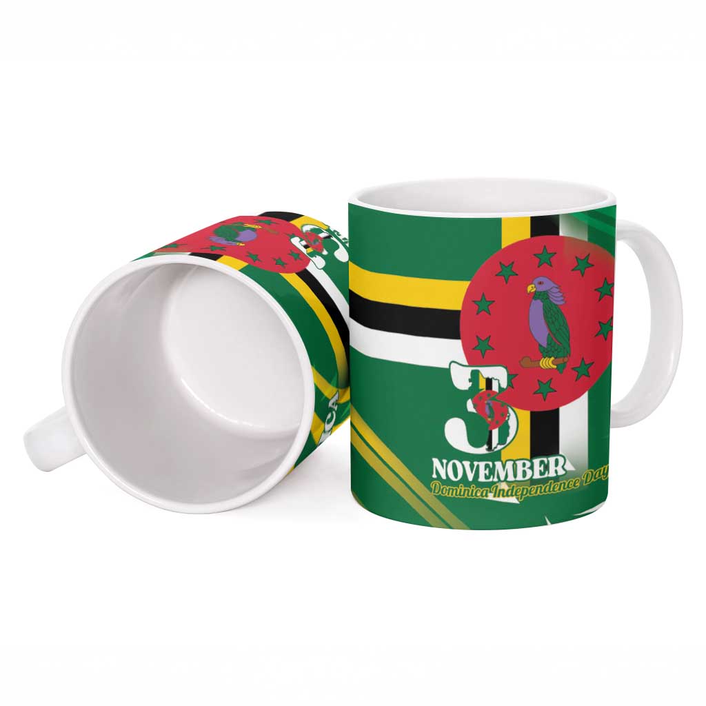 Dominica Independence Day Ceramic Mug 3 November Coat Of Arms - Wonder Print Shop