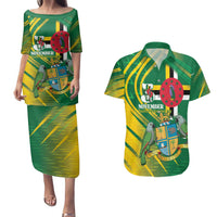 Dominica Independence Day Couples Matching Puletasi and Hawaiian Shirt 3 November Coat Of Arms - Wonder Print Shop