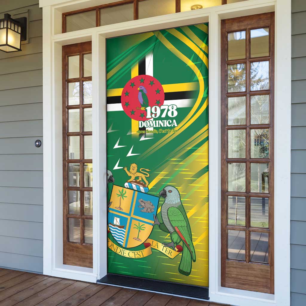 Dominica Independence Day Door Cover 3 November Coat Of Arms - Wonder Print Shop